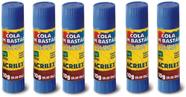 Cola Em Bastão 10g Kit 6 Unidades Escolar Lavável Original