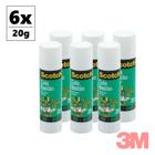 Cola em Bastão 3M Scotch 20g Kit c/ 6 Unidades