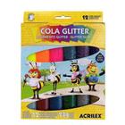 Cola Glitter 23G 12 Cores ACRILEX