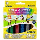 Cola glitter acrilex 6 cores