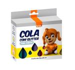 Cola glitter colorida tom Pastel 6 cores - BRW