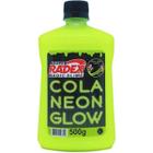Cola Neon Glow amarelo Radex Magic com 500g, ideal para Slime e artesanato