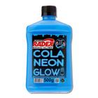 Cola para slime cores Neon Glow Radex com 500g, brilha na luz negra