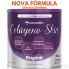 Colágeno Skin Sanavita - Colágeno Hidrolisado com vitaminas - 300g - Diversos Sabores