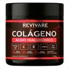 Colageno Verisol + Acido Hialuronico + Biotina + COQ10 + Silicio 300g Morango Pele Cabelos Unhas Vitalidade Beleza - Revivare