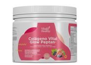 Colágeno Vital Glow Peptan - 1 Mês Melhora a pele, cabelos e unhas 100% Natural Ácido Hialurônico Biotina