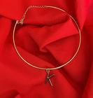 Colar Aro Com Letra Grande - Choker Personalizada Com Inicial - Semijoia Banhada a Ouro 18k