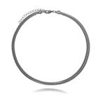 Colar Banhado a Ródio Negro 38 cm Choker