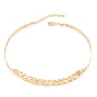 Colar banhado ouro 3x 24k 18k e 22k grosso feminino choker corrente rommanel 532166