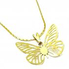 Colar Borboleta Banho De Ouro 18k 3024