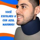 Colar Cervical Noturno Espuma 10x58cm - Branco ou Marinho