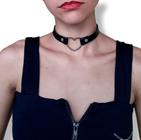 Colar chocker coração preto