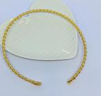 Colar Choker Aro Tubo Torcido Folheado a Ouro Dourado Prata inspiração Lançamento Blogueira Moda Feminina