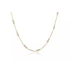 Colar Choker com Mini Perolas na Corrente Folheado em Ouro 18k