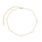 Colar Choker Estrela E Lua Delicado Banhado A Ouro 18k