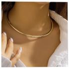 Colar choker feminino banhado a ouro 18k