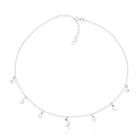 Colar Choker Lua E Estrela Prata 925