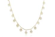 Colar Com Corrente Com Mini Flores Folheado Em Ouro 18k