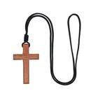 Colar com Cruz de Madeira - Intercessão e Crucifixo em Cordão