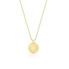 Colar com Pingente Pai Nosso pequeno banhado em Ouro 18k - 1,5 cm - cordão