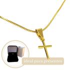 Colar Crucifixo Feminino Pequeno Banhado Ouro 18k Semijoia