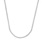 Colar de Aço Riviera com Zircônia Branca 40cm extensor 5cm