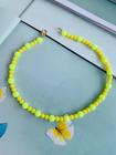 Colar de miçangas amarelo neon choker colorido para o Verão