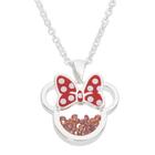 Colar Disney Minnie Mouse January Garnet CZ Birthstone