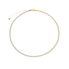 Colar Dourado Chocker Riviera Pedras Brancas