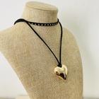 Colar Duplo com Coração Dourado