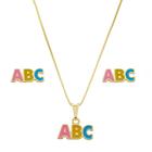 Colar e Brinco Abc Infantil Formatura Banhado a Ouro 18k