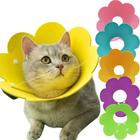 Colar Elizabetano Formato Flor Ajustável Anti-Lambida e Anti-Mordida Segurança Pet LR-0309