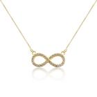 Colar Infinito 45Cm Com Zircônia Em Ouro 18K