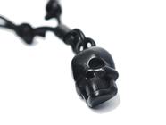 Colar Masculino Crânio Caveira Skull All Black Regulável