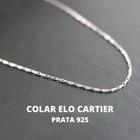 Colar Masculino Prata 925 Elo Quadrado