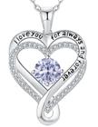 Colar Mkhhy S925 Infinity Heart Diamond June Alexandrite