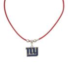 Colar New York Giants Nfl Vermelho Com Pingente Metálico