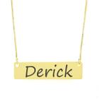 Colar Nome Personalizado Chapinha Gravação Derick Banhado Ouro 18K - 999004174