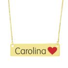 Colar Nome Personalizado Coração Resinado Carolina Banhado Ouro 18K - 999001259