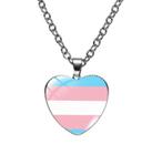 Colar Orgulho Trans em formato de Coração Temática LGBTQ+ LGBT Bandeira Trânsgenero