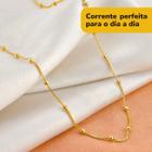 Colar Ouro 18k Feminina Bola Bolinhas 2mm Veneziana Delicada