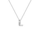 Colar Pingente Letra L Banhado a Prata 925