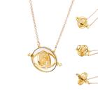 Colar Thcbme Hermione Rotating Time Turner banhado a ouro