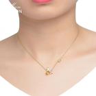 Colar Wokex Bee Citrine em prata esterlina 925 banhada a ouro 14K