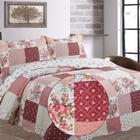 Colcha Cobre Leito Jogo de Cama Casal Patchwork estampado Dupla Face 2.20x2.40