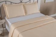 Colcha Cobre Leito Queen 3 Peças Para Cama De Madeira e Box
