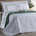 Colcha Cobreleito Casal King Size Esmeralda 200 Fios Bordado Benim