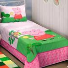 Colcha Infantil Peppa Pig - Matelasse 1,5m x 2,1m Lepper