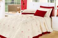 Colcha Queen Size Belle Bordada 100% Algodao Super Luxuosa - De Luca Enxovais