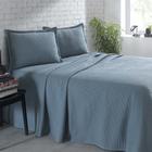 Colcha Queen Size Dohler Piquet 3 Peças Azul